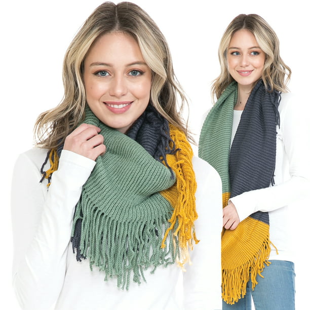 Unisex Flag Plain Knitted Warm Winter Outdoor Scarf For Adults 